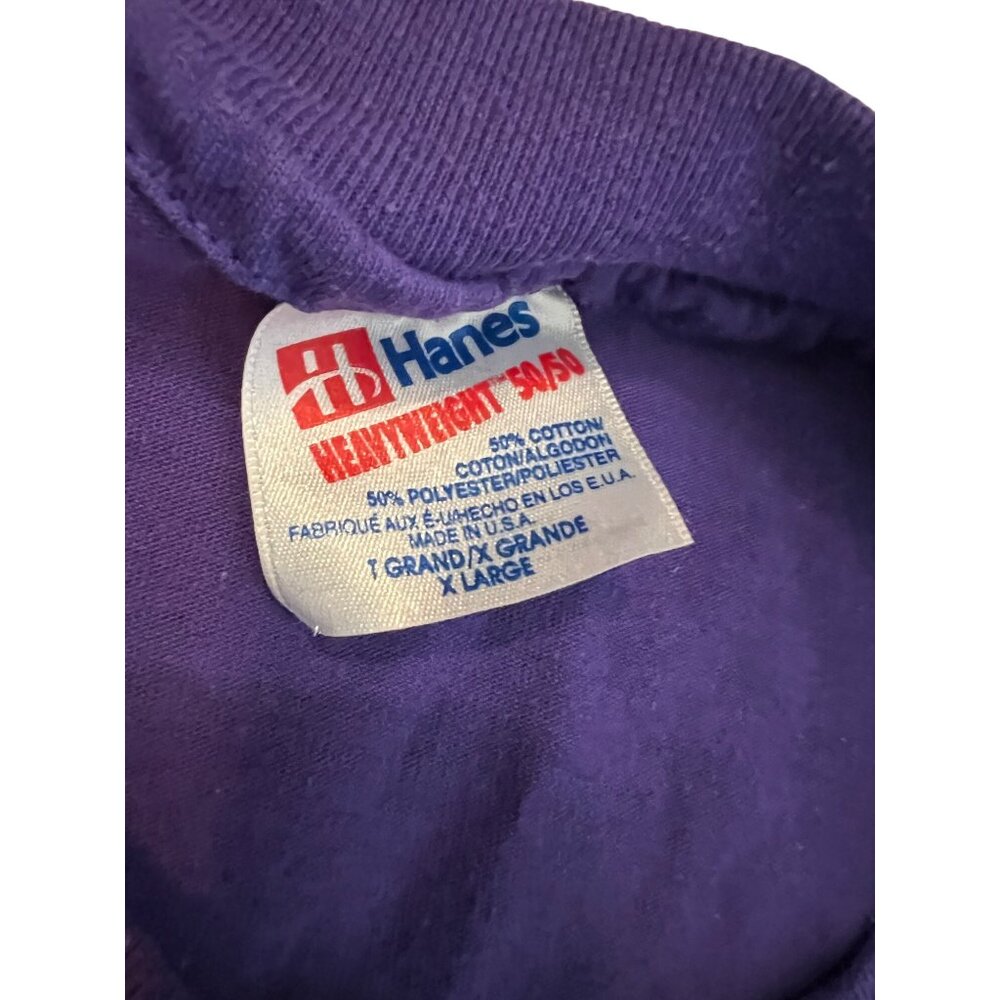 Vintage Hanes High Battery Charleston S.C. Purple Graphic T-Shirt XL 90s USA - Picture 3 of 6
